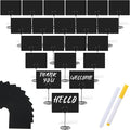 TecUnite 24 Pack Mini Chalkboard Signs, Tabletop Blackboard Signs Name Tags by TecUnite