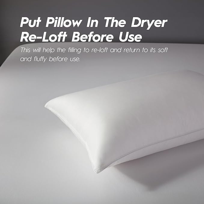 Globon Luxury Down Pillows Queen Size Set of 2 - Image 5