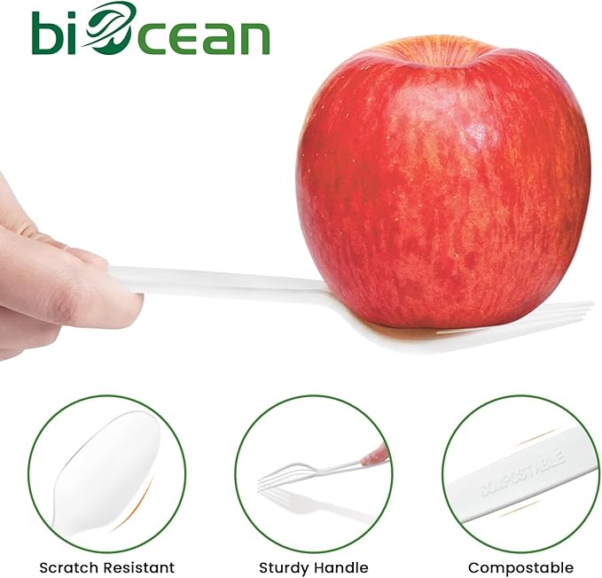 Extra Heavyduty Compostable Forks Disposable Cutlery No Plastic Forks Large - Image 2