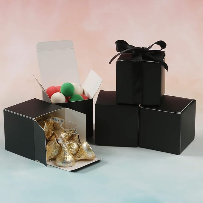 COTOPHER 25pcs Wedding Favor Boxes, Paper Gift Boxes 3x3x3 Inches Small Gift - Image 4