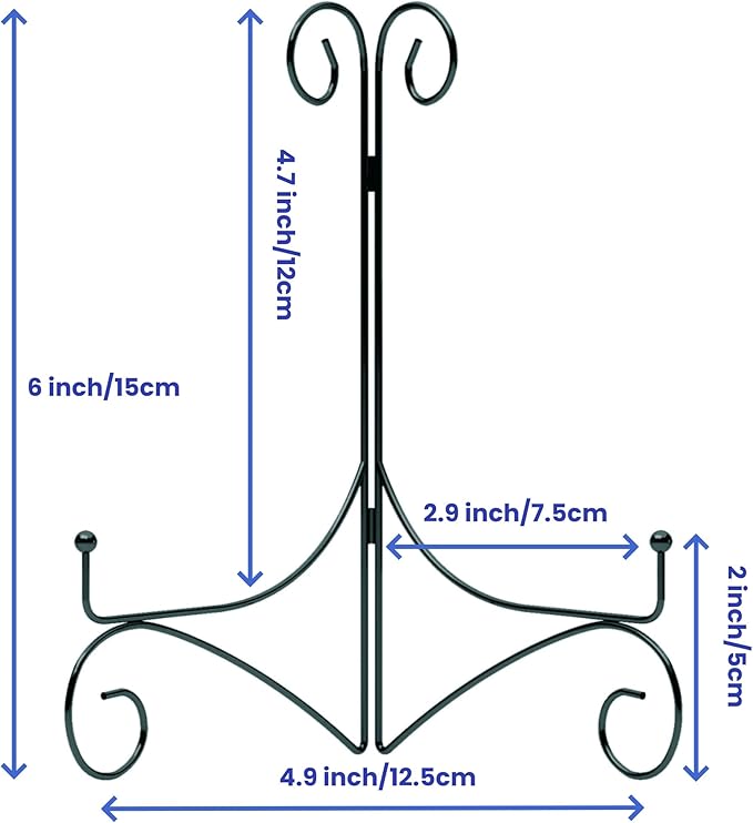 Plate Stand for Display with Hinged Folding Design, 6 Inch Picture Stands for - Image 3