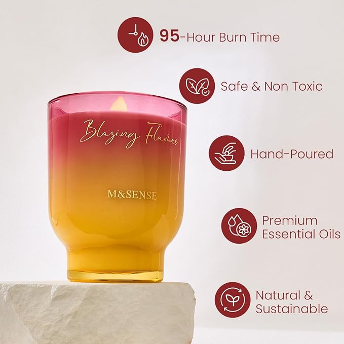M&SENSE 16.6oz Natural Soy Large Jar Candle - Image 2
