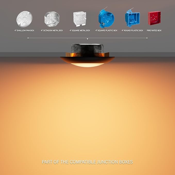 10 Packs 4 Inch Black LED Low Profile Recessed & Surface Mount Disk Light - Image 5