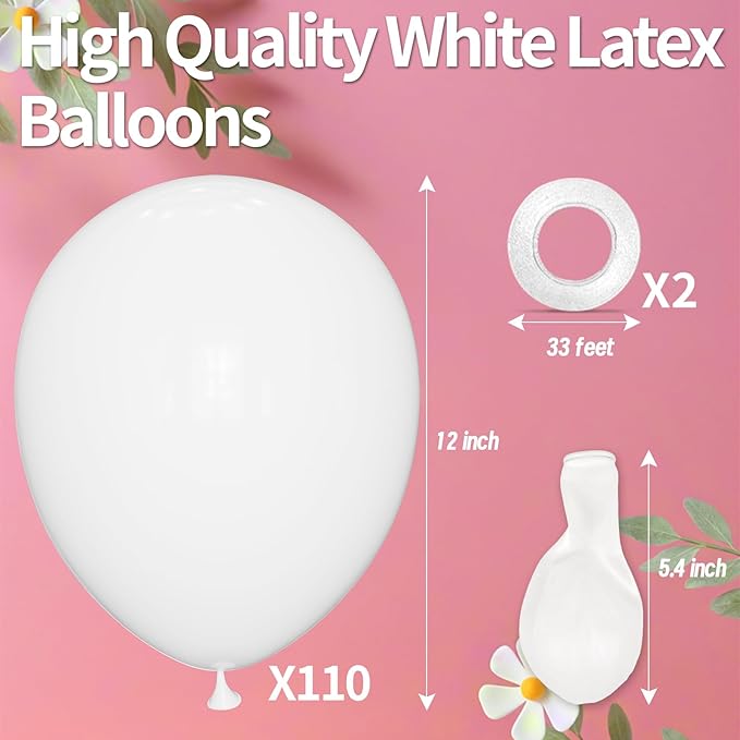 KAWKALSH White Balloon 12 Inch - Image 2
