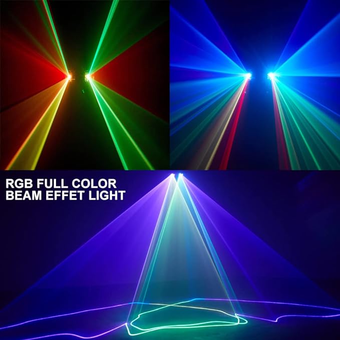 DJ Lights Party Lights, Gruolin RGB Full Color Laser Stage Light Music Sound - Image 3