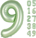 40 Inch Big Sage Green 9 Balloon Number, Jumbo Giant Happy 9th 19 29 39 49 99 by Upgesy