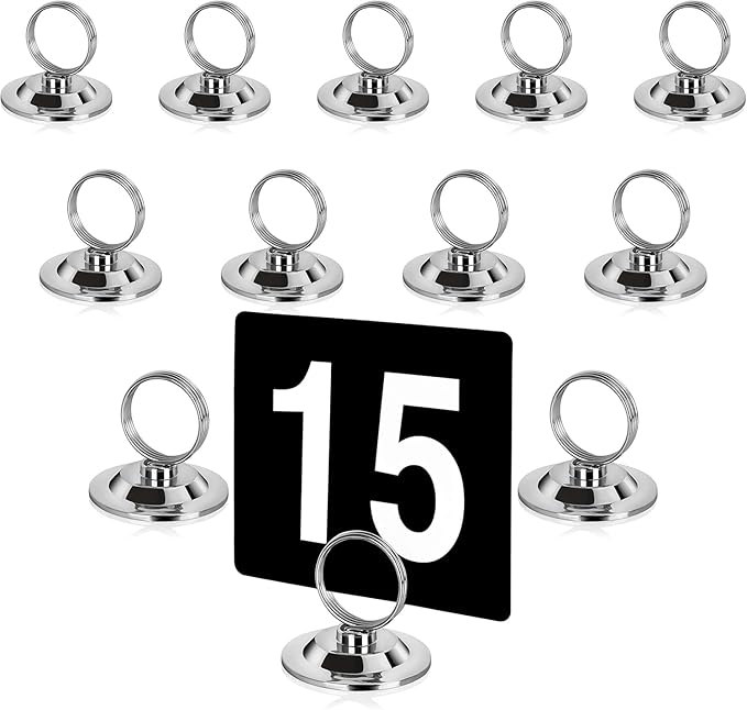 New Star Foodservice 23398 Ring-Clip Table Number Holder/Number Stand/Place by NewStarFoodservice