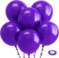 Bezente Dark Purple Latex Party Balloons by Bezente