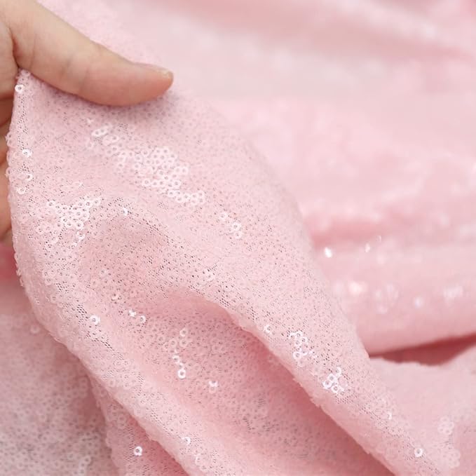 4Pcs 2Ft x 8Ft Pink Sequin Backdrop Curtains, Glitter Photography Background - Image 8