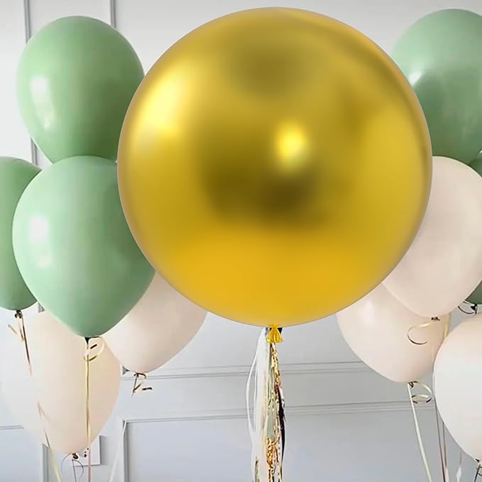 36 inch Metallic Gold Giant Balloons, balloons garland or arch as wedding - Image 6