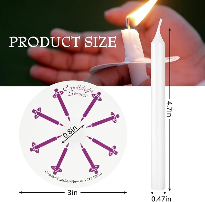 200 pcs Church Candles with Drip Protectors - Image 3