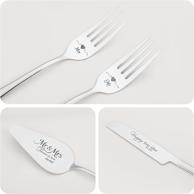wedding cake knife and server set, Anniversary Bridal Shower Christmas Gifts. - Image 4