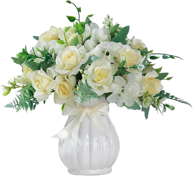 LESING Artificial Rose Silk Hydrangea Flowers Bouquets by LESING