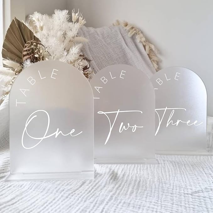 JINMURY Frosted Arch Wedding Table Numbers 1-30 by JINMURY