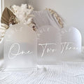 JINMURY Frosted Arch Wedding Table Numbers 1-15 by JINMURY