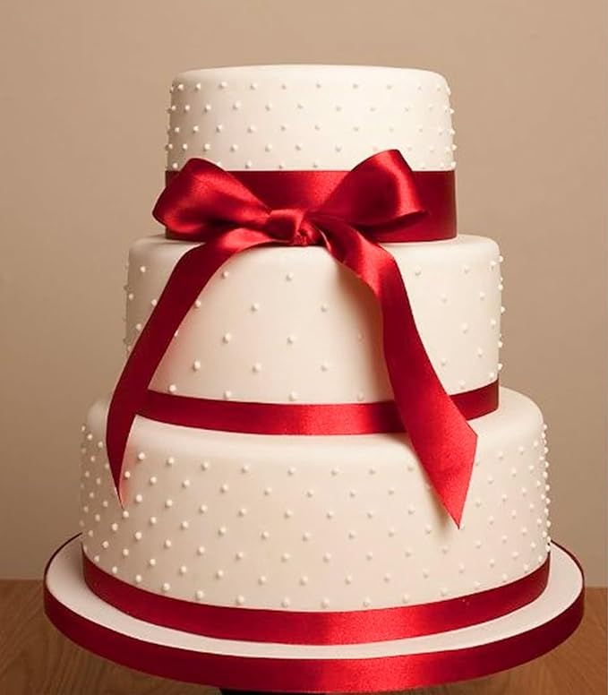 1-1/2 Inch Red Satin Ribbon 50 Yards Solid Fabric Ribbons - Image 6