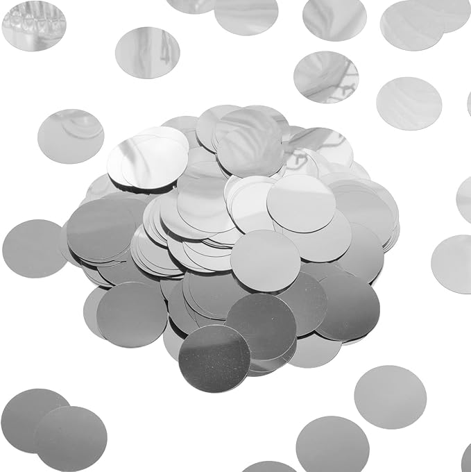Silver Sparkle Confetti 1.2 Inch by WEVEN