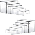 10 Pcs Acrylic Display Risers, 2 Sets Small Size Acrylic Risers Display Stands by Pwbarwq