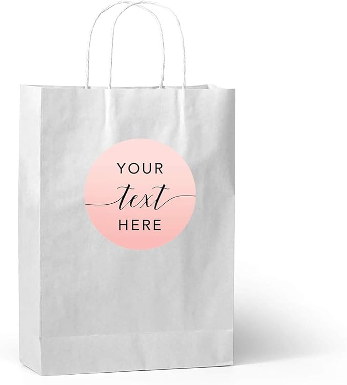 Andaz Press Personalized Blush Pink Rose Elegant Party Collection, Round Circle - Image 3