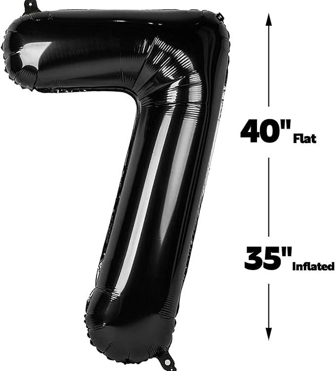 Black Number 17 Balloon - Image 3