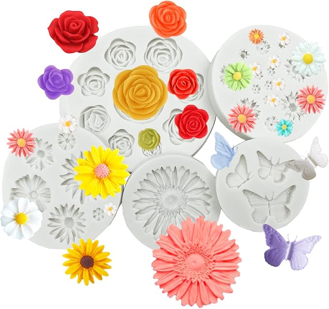 Flower Silicone Fondant Molds by Followyourheart