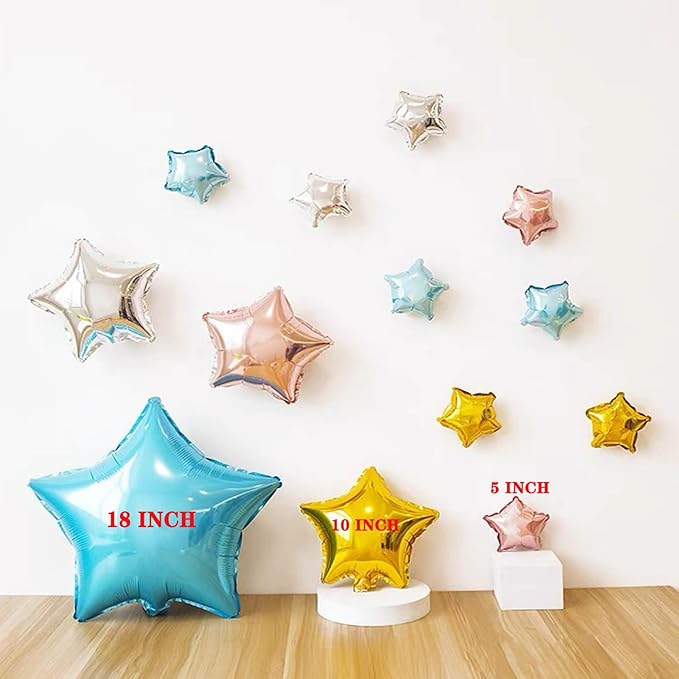 50 Pieces 10" Gold Foil Star Balloons - Image 2
