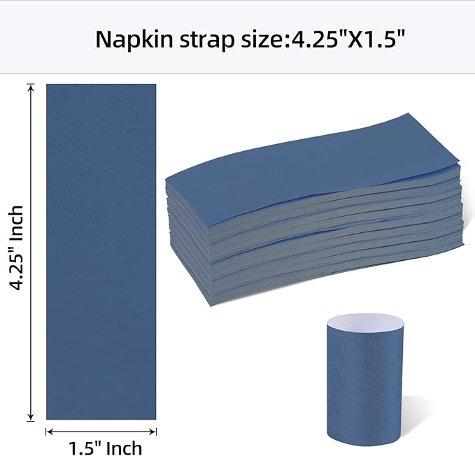 Germiwipe Paper Napkin Band Box of 500, Napkin Rings Self Adhesive - Image 2