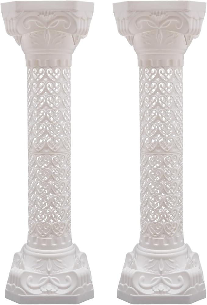 Roman Pillars Decoration Party Flower Pot Columns Set 2Pcs Decor Pedstal Stand - Image 7