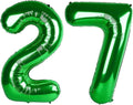 Green Number 27 72 Birthday Balloon 40 Inch, 27 72 Party Celebration by Upgesy