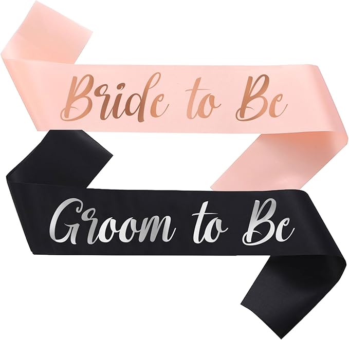 Bride to Be Sash and Groom to Be Sash, Bachelorette Party Supplies Engagement by NAUXIUDSJS