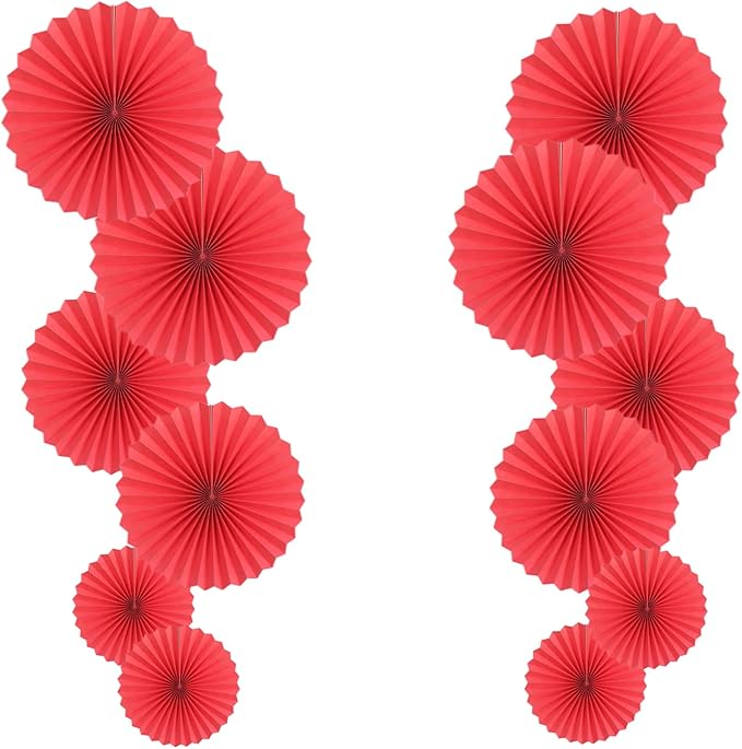 HQZ Red Party Hanging Fans DIY Set by HQZ