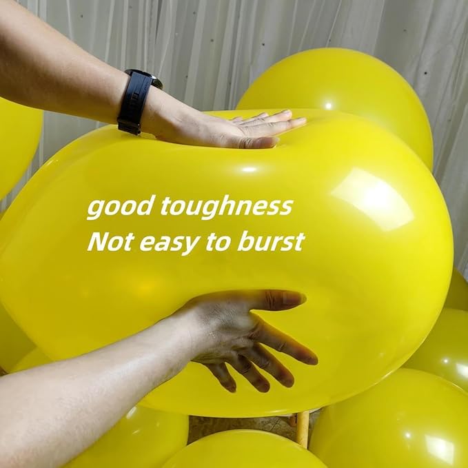 90 Pack Yellow Balloons 18 inch Yellow Latex Big Balloons - Image 3