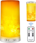 LED Flame Effect Light, USB Rechargeable Outdoor Flame Table Lamp Waterproof by CFGROW