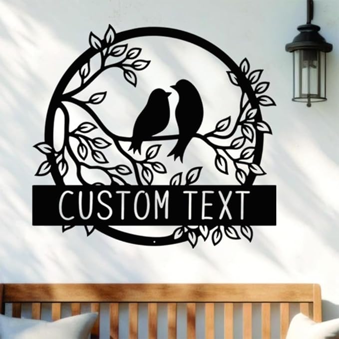 NAZENTI Personalized Metal Sign Love Bird Gift - Image 3