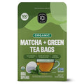 FGO Organic Japanese Matcha + Green Tea, Eco-Conscious Tea Bags, Resealable Bag by FGO
