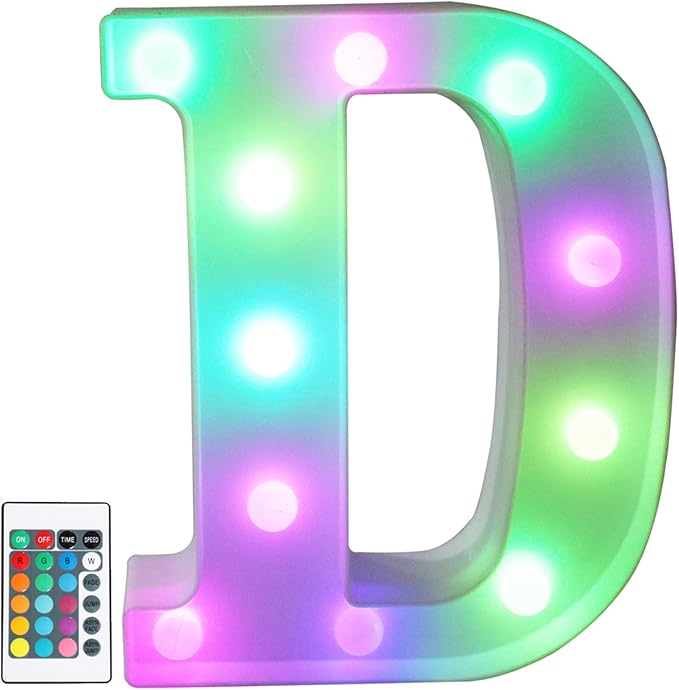 Pooqla Colorful LED Marquee Letter Lights by Pooqla