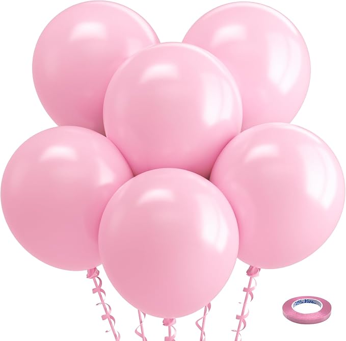 Bezente Pastel Pink Latex Party Balloons by Bezente