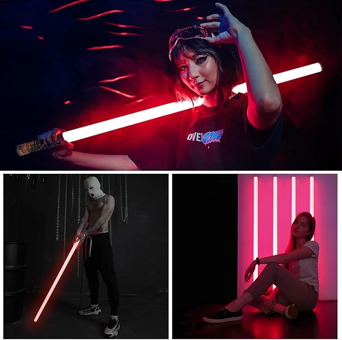 4 Pack 4ft Portable Battery Powered Tube Light 120cm Handheld LED RGB Lights - Image 7