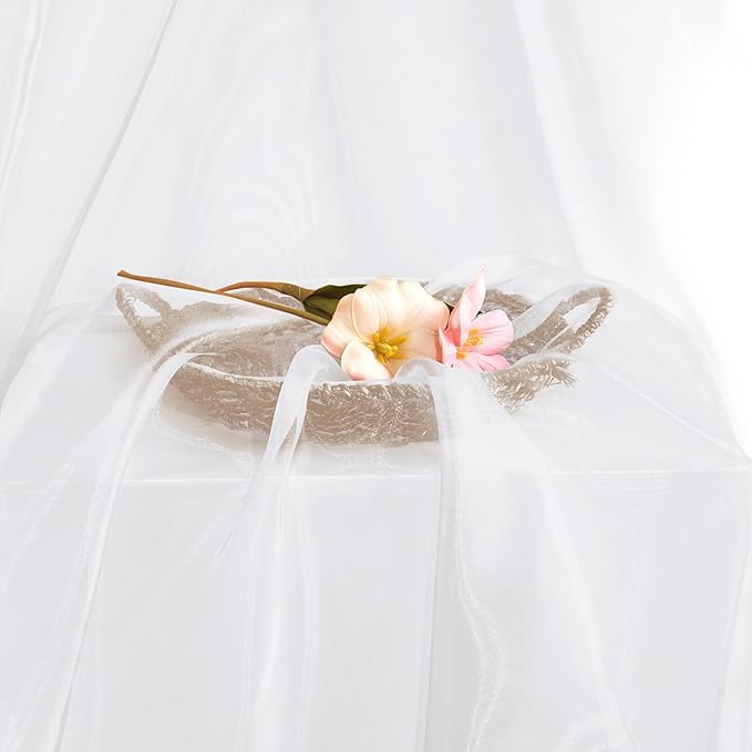 P Pothuiny Sheer Organza Fabric by The Yard, 3 Yards x 60 Inch Wide Bridal - Image 7