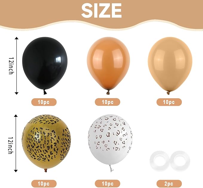 Cheetah Print Balloons, Animal Party Decorations - Image 2