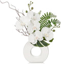 Briful Orchid Artificial Flowers 16.1'' White Orchid Silk Flowers by Briful
