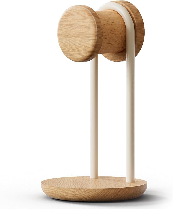 Fenge Headphone Stand for Desk, Nature Wood & Metal Headphone Holder - Image 9