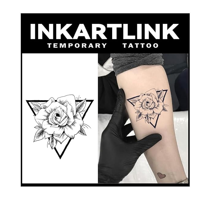 INKARTLINK Tattoo Tech, 2 Sheets Medium Semi Permanent Tattoo, Temporary Tattoos by INKARTLINK