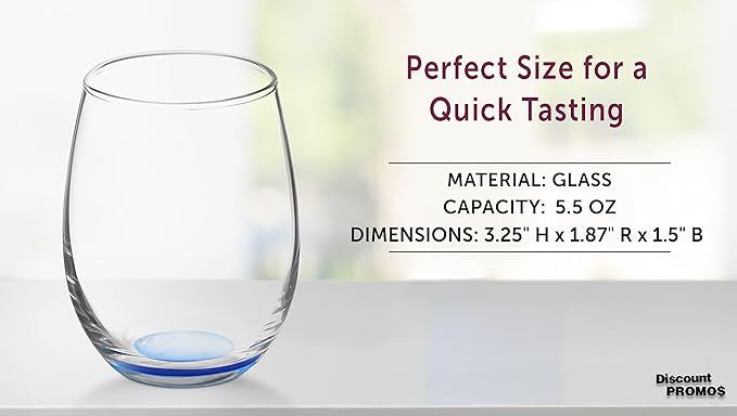 DISCOUNT PROMOS Stemless Wine Glasses by ARC 5.5 oz. Set of 12, Bulk Pack - Image 4