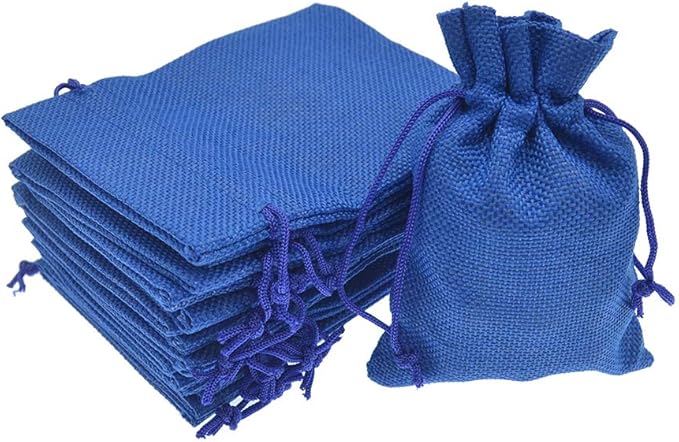 20Pcs Small Burlap Bags, Linen Drawstring Gift Bags Jewelry Pouches Sacks by Bezall