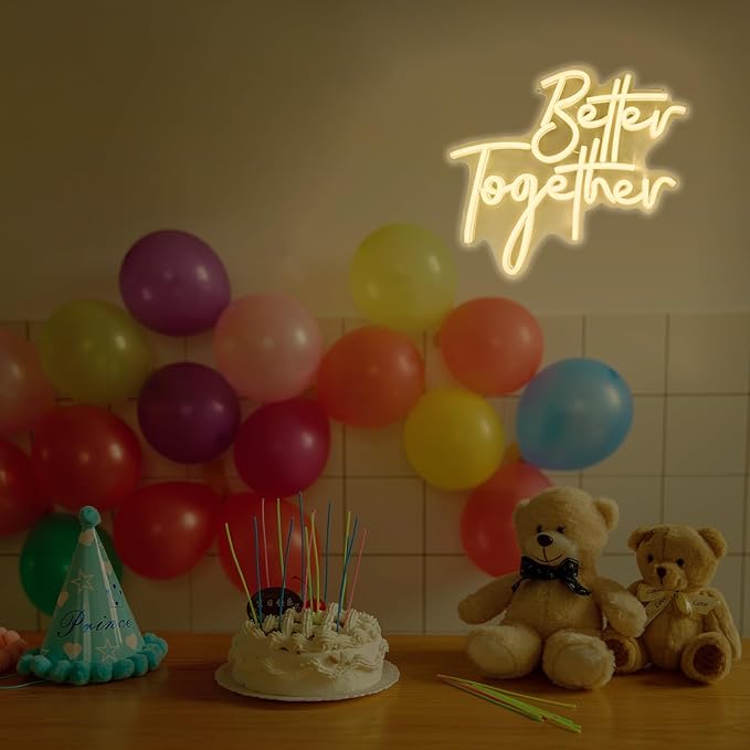 Ulalaza Better Together LED Neon Sign Night Light - Image 3