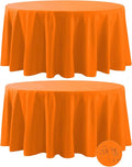 Fokitut 2 Pack Waterproof Round Tablecloth, 132 Inch, Stain Resistant and by BalsaCircle