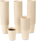 Disposable Paper Cups, Plant Fiber Brown Hot Drink Cups 160 Count 8 oz by JAYEEY
