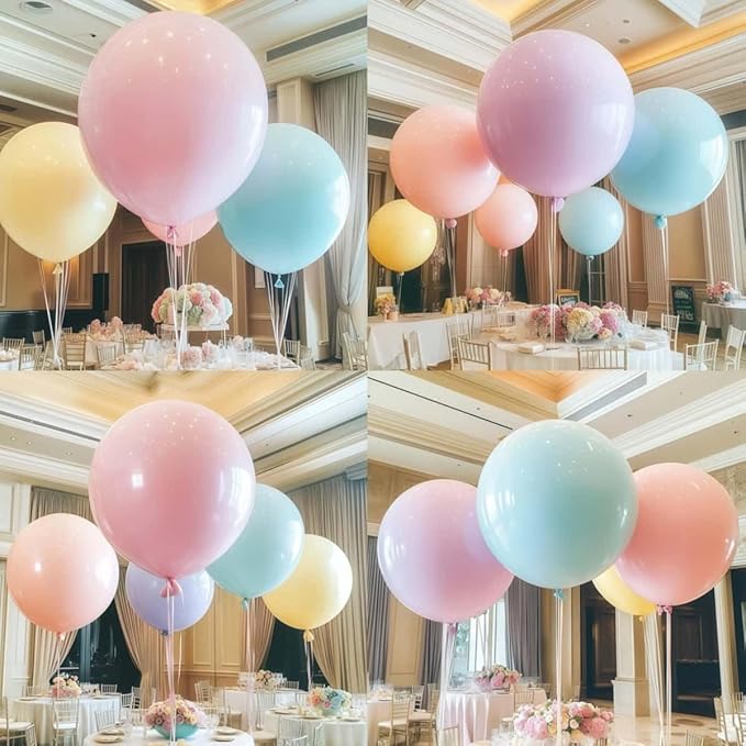 32 Pack Pastel Balloons 36 inch Multicolor Macaron Balloon - Image 7