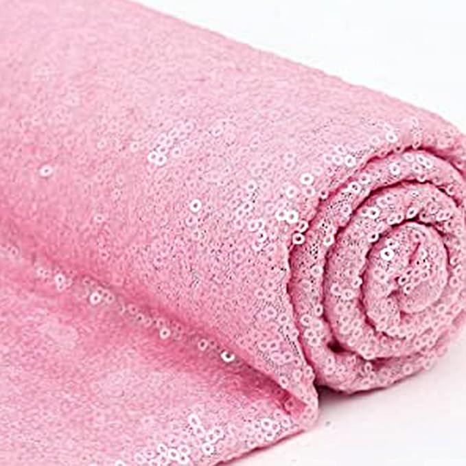 Pink Sequin Backdrop Curtains 4 Panels 2FTx8FT - Image 9